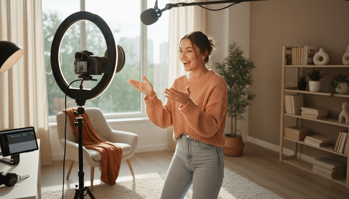 المبدعون يسجلون رسائل فيديو على المنصة